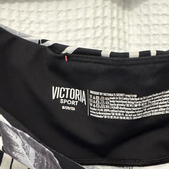 Victoria's Secret Black and Pink Floral Leggings - Picture 6 of 7